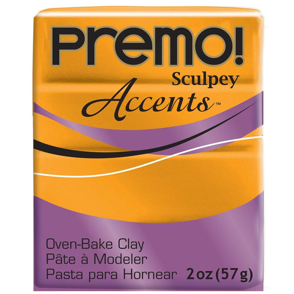 Polyform Premo Accents Sculpey Polymer Clay, 2-Ounce, Gold