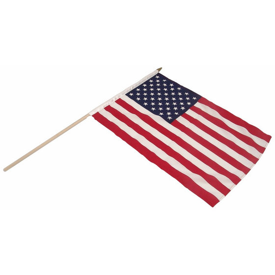 US Flag Store US Stick Flag 12 by 18-Inch Mounted on 24-Inch Wood Stick