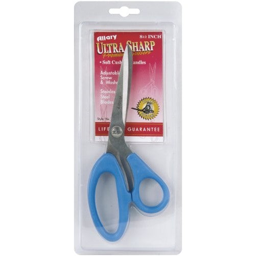 Allary Corporation Ultra Sharp 8-1/2-Inch Scissors with Soft Cushion Handle, Various Colors