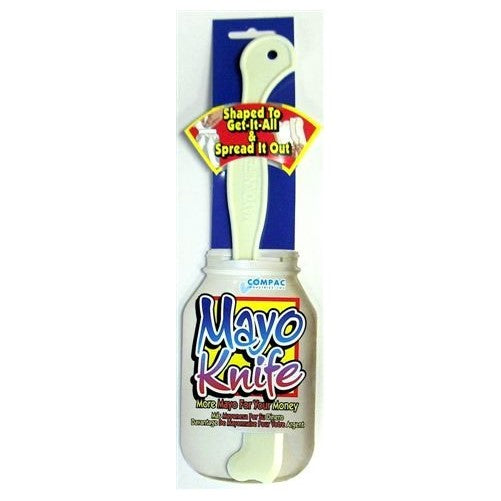 Compac Mayo Knife & Jar Scraper Spreader Plastic Knife for scraping Mayonnaise Jars and Spreading Condiments