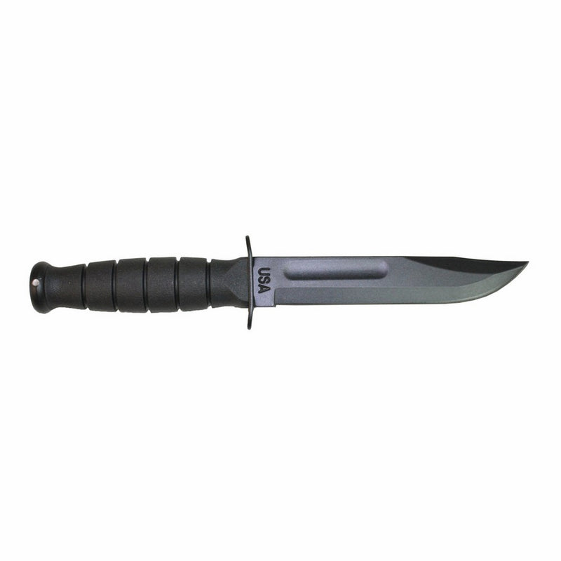 KA-BAR 1258 Short USA Clip Point Knife-Hard Sheath