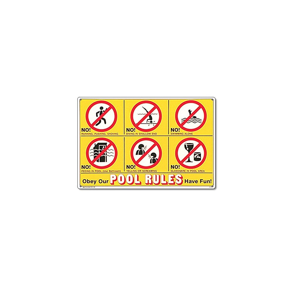 Pool Master Sign Poolmaster 41357 Icon Pool Rules Sign for Residential Pools ...