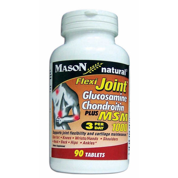 Mason Natural Flexi-Joint Glucosamine/Chondroitin MSM 1000, Tablets, 90-Count Bottle