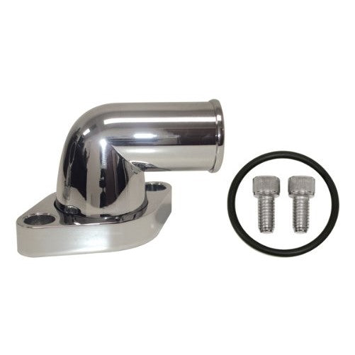 Chevy Small Block/Big Block Aluminum 90 Degree Swivel Water Neck - Polished