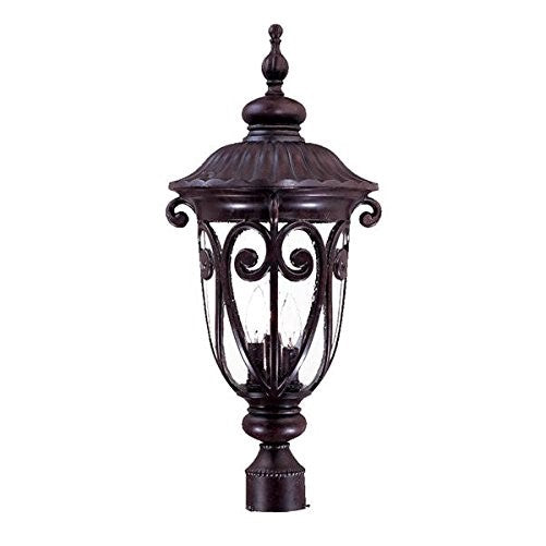 Acclaim 2127MM Naples Collection 3-Light Post Mount Outdoor Light Fixture, Marbleized Mahogany