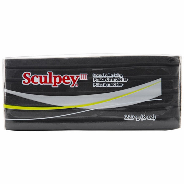 Sculpey Polyform III Polymer Clay, 8-Ounce, Black