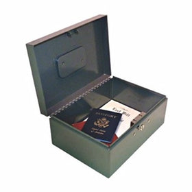STEELMASTER Heavy Duty Locking Security Box, Includes 2 Keys, Gray (221F92GRA)