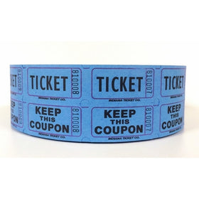 Blue Double Raffle Ticket Roll 2000