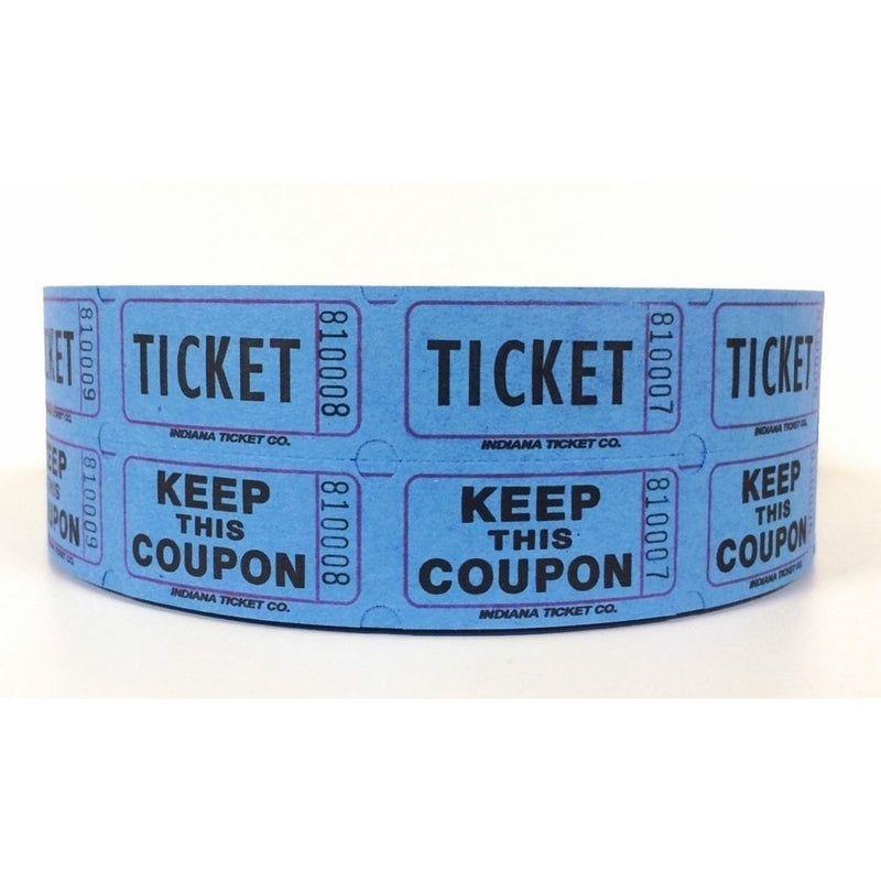Blue Double Raffle Ticket Roll 2000