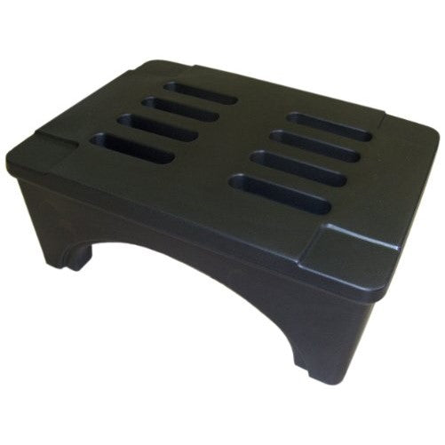 Forte Products 8002031 SureStack Plastic Dunnage and Storage Rack, 1500 Lb. Load Capacity, 30" L x 22" W x 12" H, Black