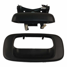 Chevy Silverado Sierra 99 - 07 Textured Blk Tail Gate Door Handle With Bezel Set