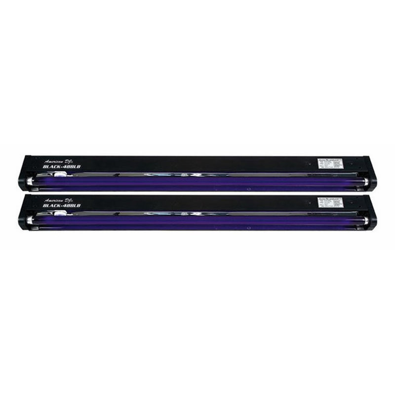 American DJ 48 Inch UV Black Pro Black Light Dorm Party Light Fixture (2 Pack)