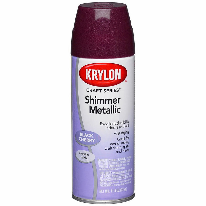 Krylon Shimmer Metallic Spray Paint, 11.5-Oz, Black Cherry