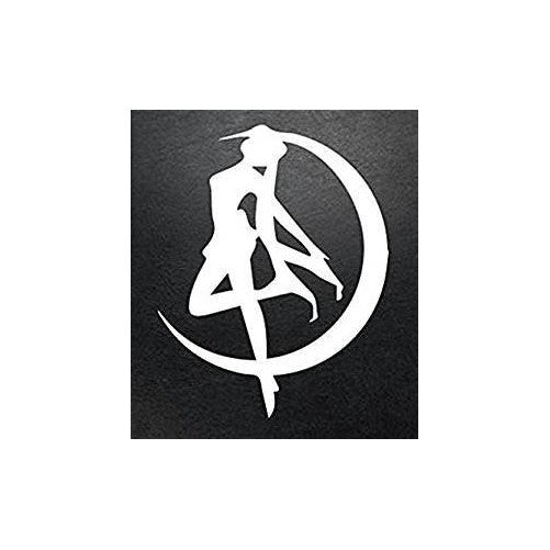 Sailor Moon Serena 4" White Vinyl Decal Sticker for Car Automobil Window Wall Laptop Notebook Etc.... Any Smooth Surface Such As Windows Bumpers
