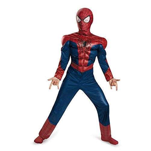 Disguise Marvel The Amazing Spider-Man 2 Movie Spider-Man Classic Muscle Boys Costume, Medium/7-8