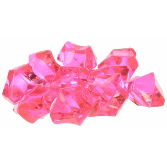 Homeford 50-Piece Acrylic Crystal Ice Rocks Table Scatter, Hot Pink, 1-Inch