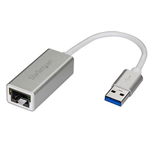 StarTech.com USB 3.0 to Gigabit Network Adapter - Silver - Sleek Aluminum Design for MacBook, Chromebook or Tablet - Native Driver Support