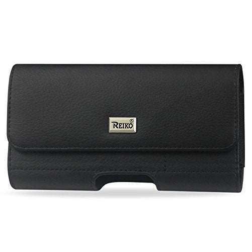 Reiko Horizontal Pouch with Card Holder Belt Clip for iPhone 6/6s - Retail Packaging - Black