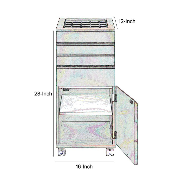 Glass Top Wooden Jewelry Armoire with Storage Compartments, Pink