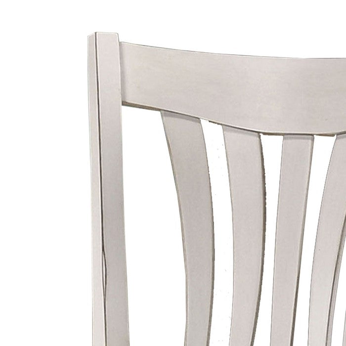 Wood and Fabric Bar Height Stool with Swivel Mechanism, Small, White