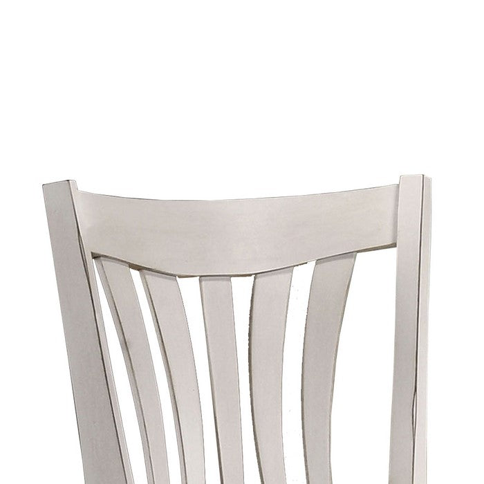Wood and Fabric Bar Height Stool with Swivel Mechanism,Large, White
