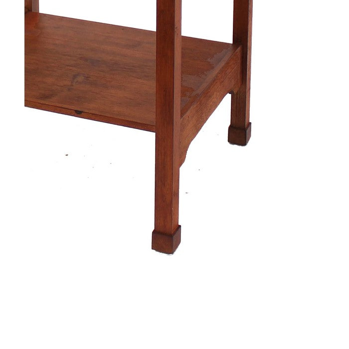Rustic Wooden End Table with 1 Drawer and 1 Bottom shelf, Brown