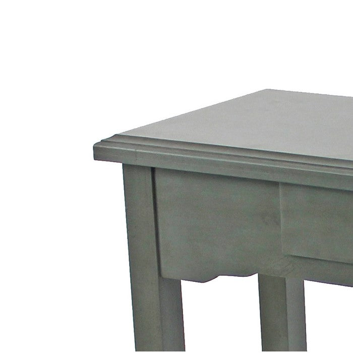 Wooden Console Table with 1 Drawer and Flared Leg Support, Gray