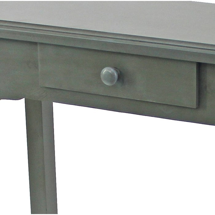 Wooden Console Table with 1 Drawer and Flared Leg Support, Gray