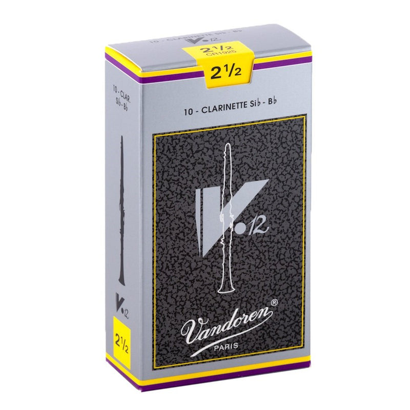 Vandoren CR1925 Bb Clarinet V.12 Reeds Strength 2.5; Box of 10