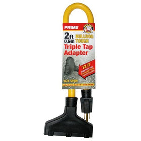Prime AD050802 Bulldog Tough U Ground Adaptor Triple Tap Adapter STOW Double Jacket 600-Volt Wire