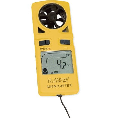 La Crosse Technology EA-3010U Handheld Travel Anemometer with backlight and included Neck lanyard