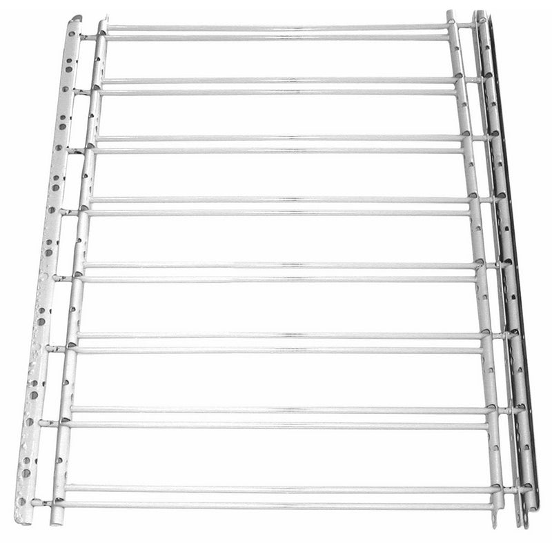 Knape & Vogt John Sterling Fixed Window Guard 8Bar 30x24-42 Inches White