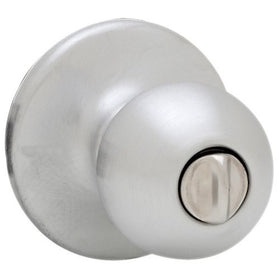 Kwikset Polo Bed/Bath Knob in Satin Chrome