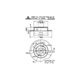 Brembo 25554 Rear Disc Brake Rotor