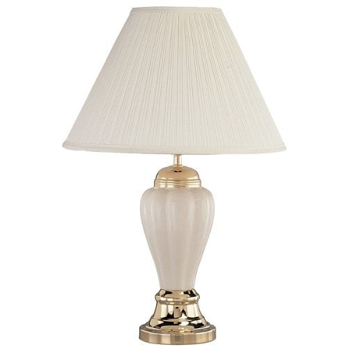 ORE International 6117IV 27-Inch 60-Watt Ceramic Table Lamp, Ivory