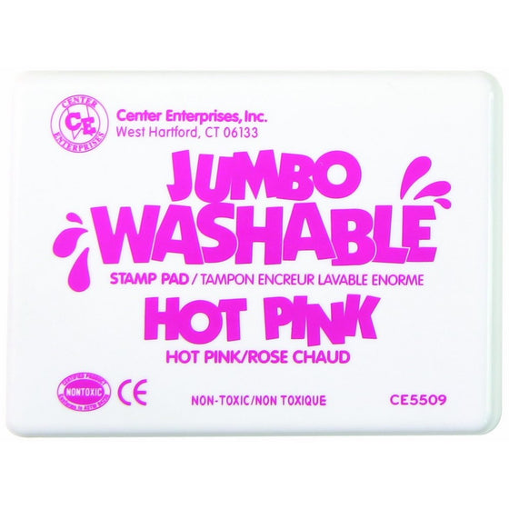 Center Enterprise CE5509 Jumbo Washable Stamp Pad, Hot Pink