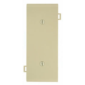 Leviton PSC14-I 1-Gang No Device Blank Wallplate, Sectional, Thermoplastic Nylon, Strap Mount, Center Panel, Ivory