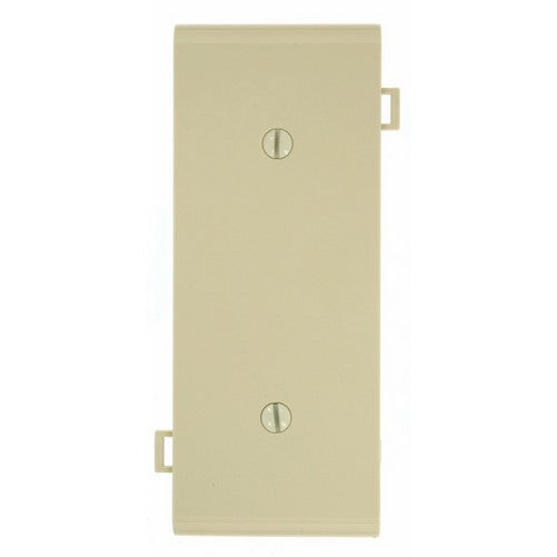 Leviton PSC14-I 1-Gang No Device Blank Wallplate, Sectional, Thermoplastic Nylon, Strap Mount, Center Panel, Ivory
