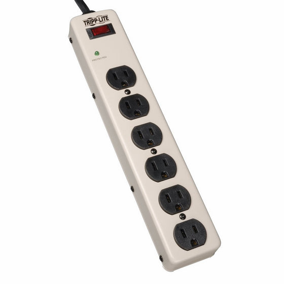 Tripp Lite 6 Outlet Surge Protector Power Strip, 6ft Cord, Industrial, Metal, (PM6NS)