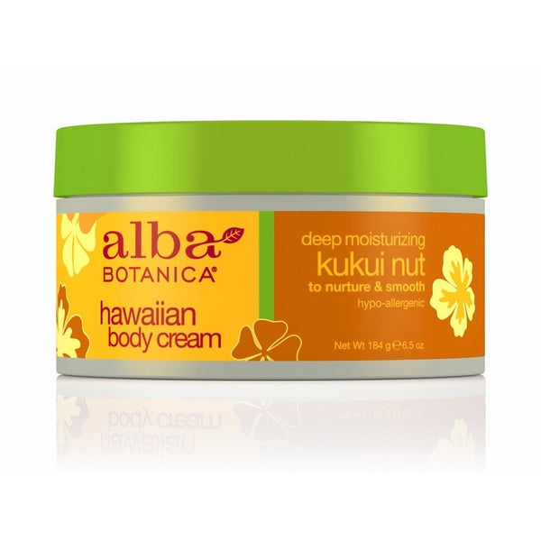 Alba Botanica Hawaiian, Kukui Nut Body Cream, 6.5 Ounce