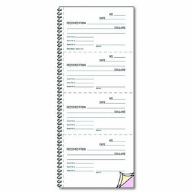 Rediform 23L117 Money and Rent Unnumbered Receipt Book, 5 1/2 x 2 3/4, Two-Part, 500 Sets/Book
