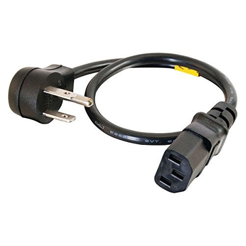 C2G/Cables to Go 27900 18 AWG Universal Flat Panel Power Cord for NEMA 5-15P to IEC320C13-1.5 feet