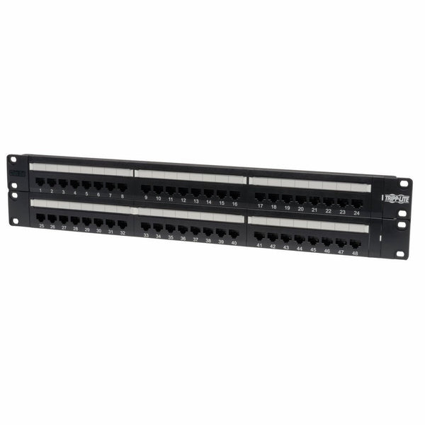 Tripp Lite 48-Port 1U Rackmount Cat6 110 High Density Patch Panel 568B, RJ45 Ethernet(N252-048-1U)