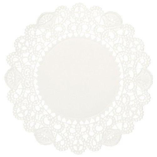 Brooklace LA904-2M 4" Round White Bond Lace Doily (Case of 2,000)