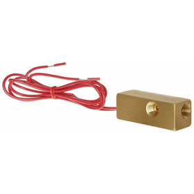 Gems Sensors FS-927 Series Brass Compact Flow Switch, Elbow, Piston Type, Normally Open, 0.25 gpm Flow Setting, 1/4" NPT Female