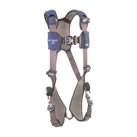 3M DBI-SALA ExoFit NEX 1113004 Vest Style Harness, Aluminum Back D-Ring, Locking Quick Connect Buckles, Medium, Blue/Gray