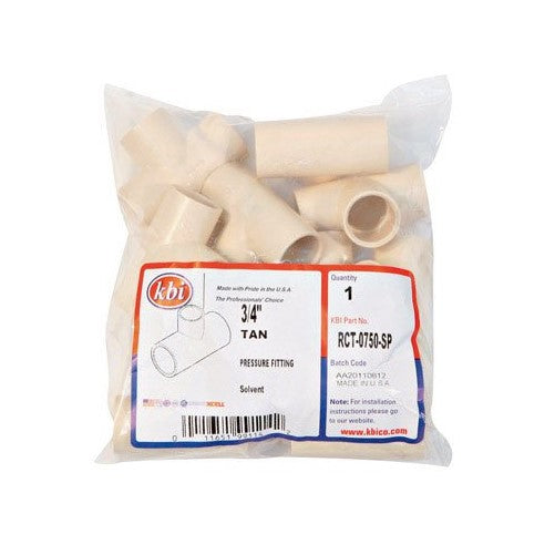 TEE CPVC 3/4" 10PK by KBI MfrPartNo RCT-0750-SP
