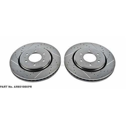 Power Stop AR85108XPR Front Evolution Drilled & Slotted Rotor Pair