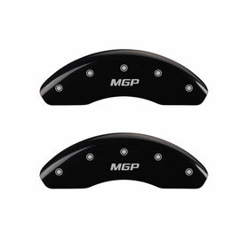 MGP Caliper Covers 28165SMGPBK 'MGP' Engraved Caliper Cover with Black Powder Coat Finish and Silver Characters, (Set of 4)
