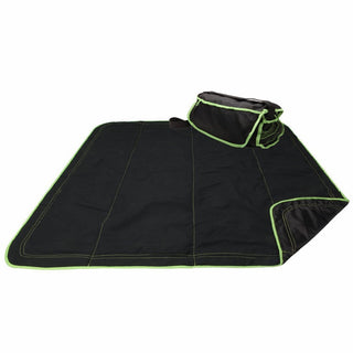 LulyBoo Outdoor Blanket - Roll Up Water Resistant Blanket With Carrying Bag,Multipurpose For Picnic, Beach, Camping (60" x 60" in Black/Mint)